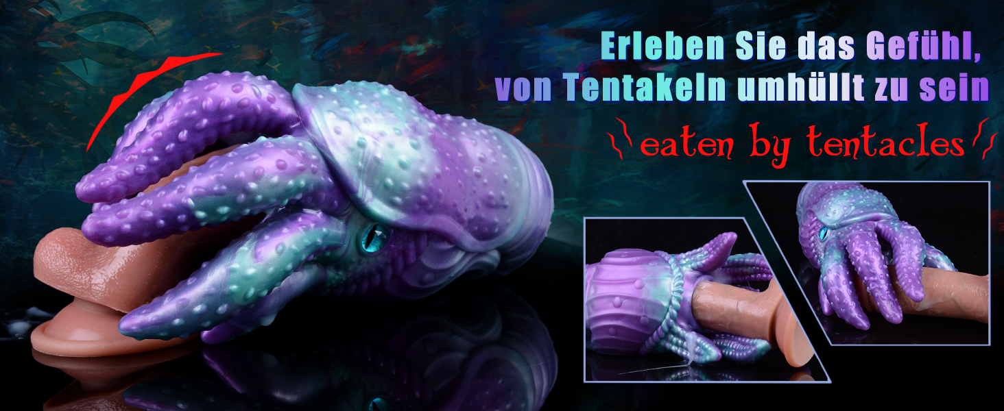 Масажер для чоловіків Silikon Octopus Tentacle 872г – Реалістичний секс-іграшка з силікону, Октопус, Клітор, Анальний