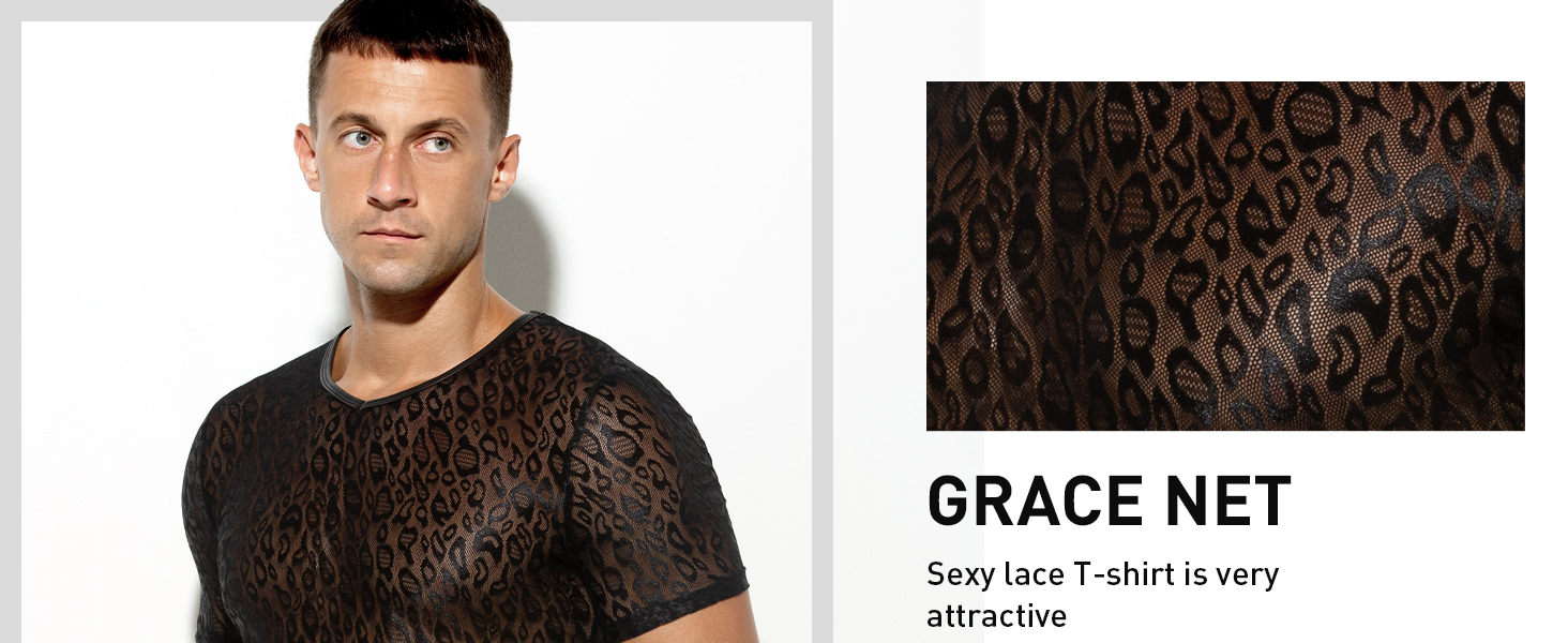 Костюм для рейву Casey Kevin для чоловіків, мереживний комплект (M, білий)