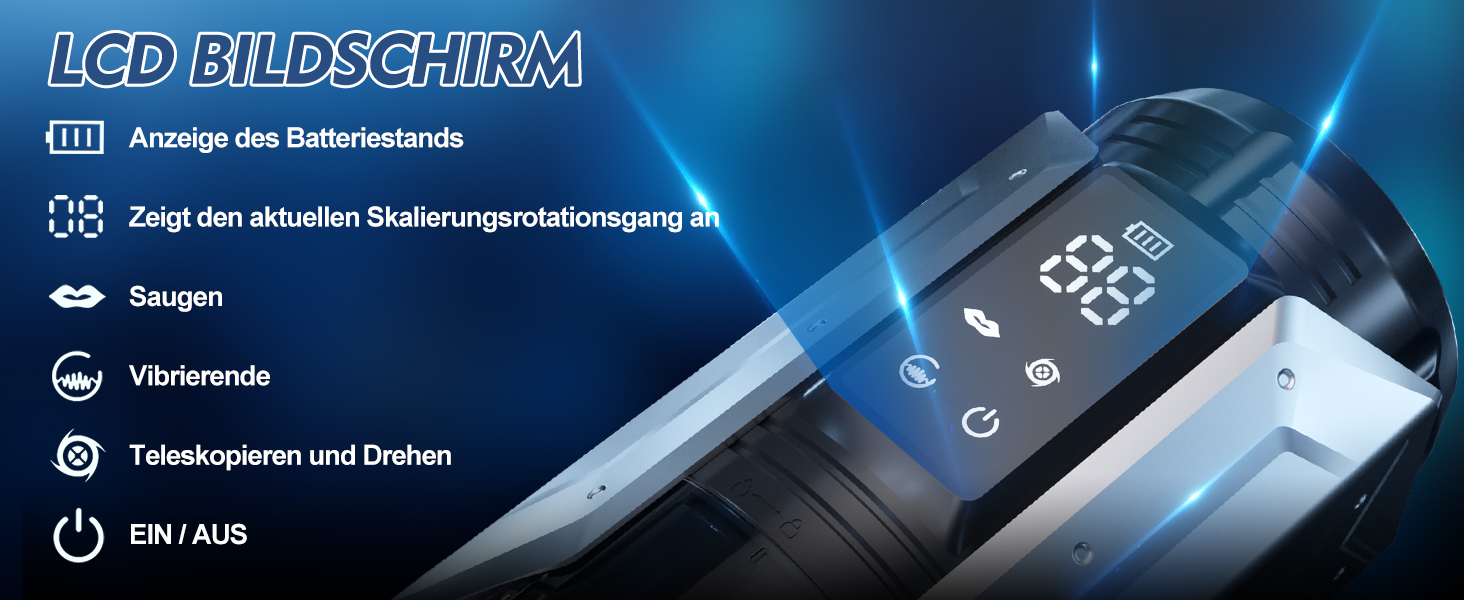 Електричний мастурбатор для чоловіків: секс-іграшка з 7 функціями (сосання, телескоп, обертання, вібрація)