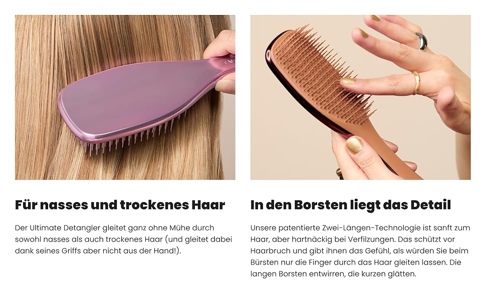 Щітка для волосся Tangle Teezer Ultimate Detangler для вологого та сухого волосся, розплутувальна, для всіх типів волосся, колір Champagne Gold