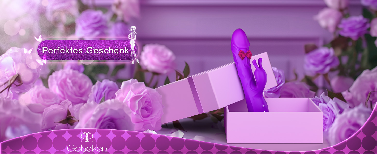 Вібратор для жінок Гобокен: кролик з 10 режимами вібрації, G-точка, кліторальний та анальний вібратор, для пар та індивідуального використання