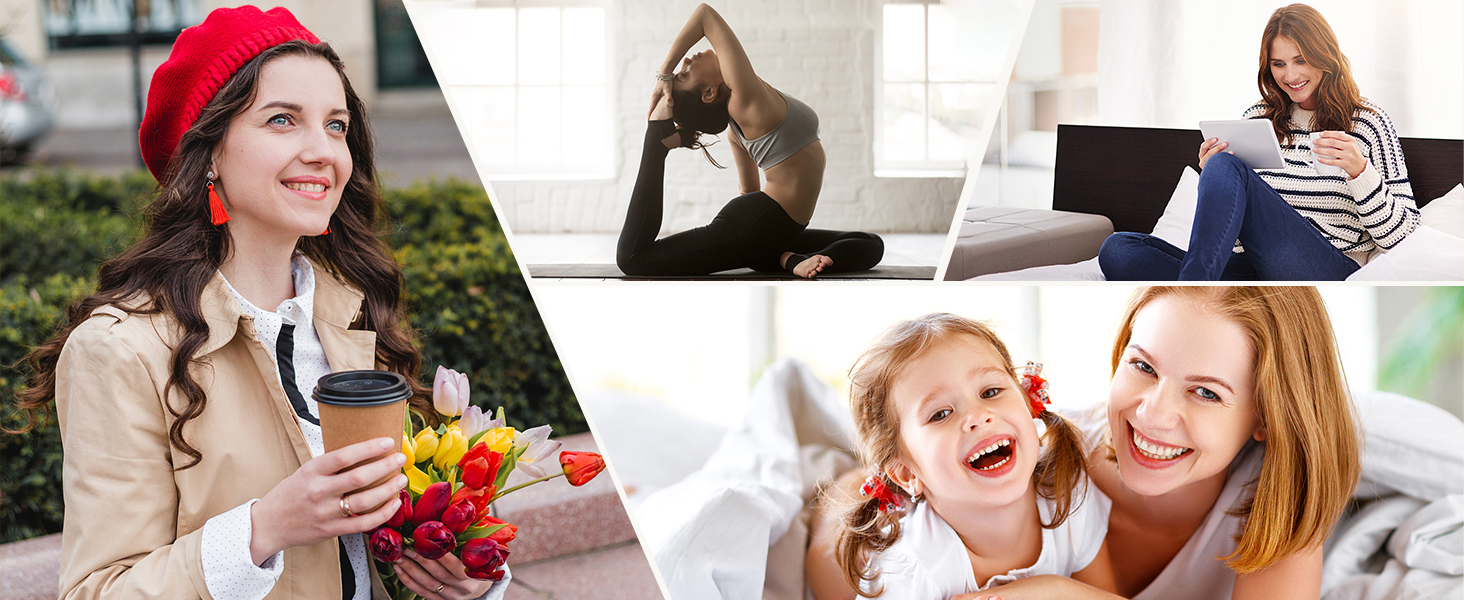 Труси жіночі Anqier, 5 шт. бавовна, висока талія, дихаючі, м'які, кремового кольору, S