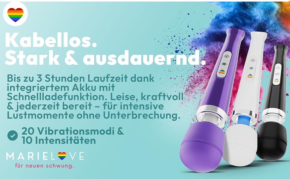 Вібратор-масажер Magic Wand для жінок – 20 режимів, 10 інтенсивностей, бездротовий, з силіконовою головкою, для кліторального масажу, секс-іграшка для пар та індивідуального використання (білий)