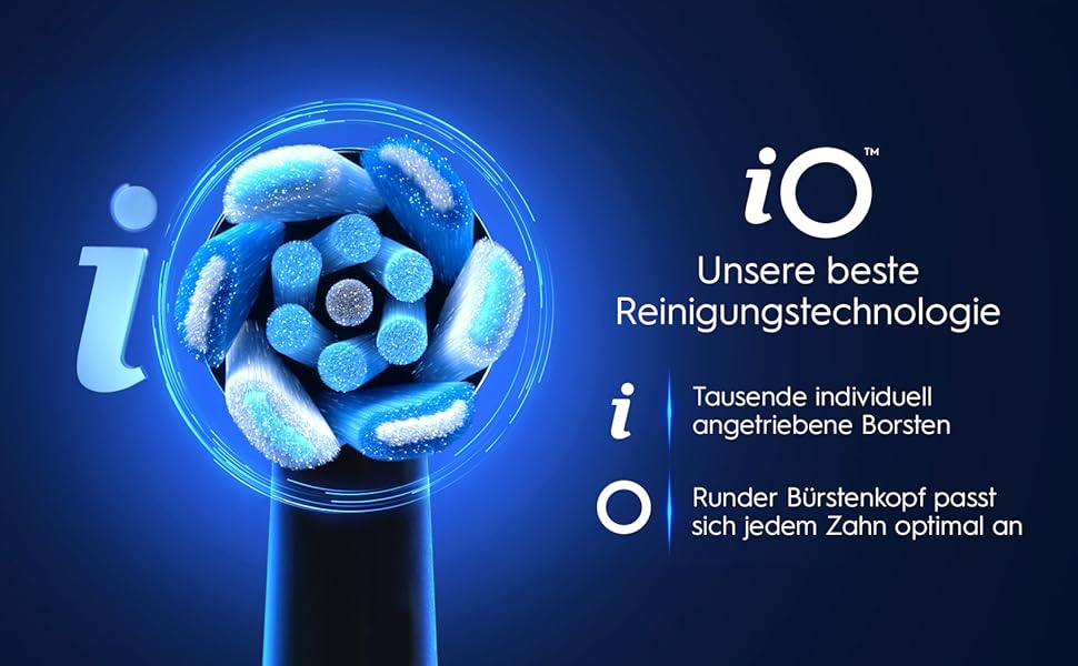 Електрична зубна щітка Oral-B iO Series 6 білого кольору, 5 режимів чищення, набір з 2 насадок, дорожнім футляром та аксесуарами