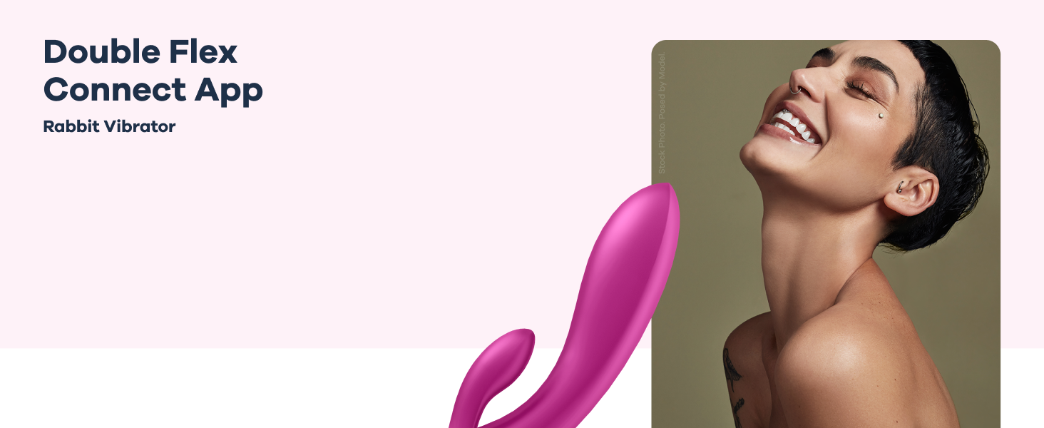 Вібратор Satisfyer Double Flex Connect з Bluetooth-додатком | Інтимні іграшки для жінок | Водостійкий (IPX7) | Силікон преміум-якості | Повторно заряджається, фіолетовий колір