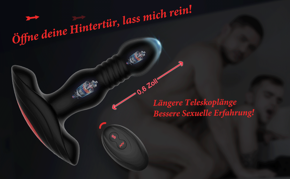 Вібратор для анусу з пульсацією та 10 режимів, пультом керування, водонепроникний, для чоловіків, жінок та пар