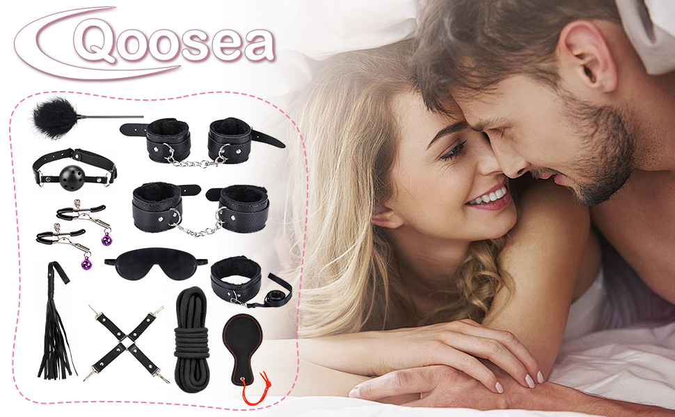 Набір для БДСМ-фетишу: 11шт фетиш-аксесуарів для БДСМ, набір для зв'язування, набір для інтимних ігор, чорний