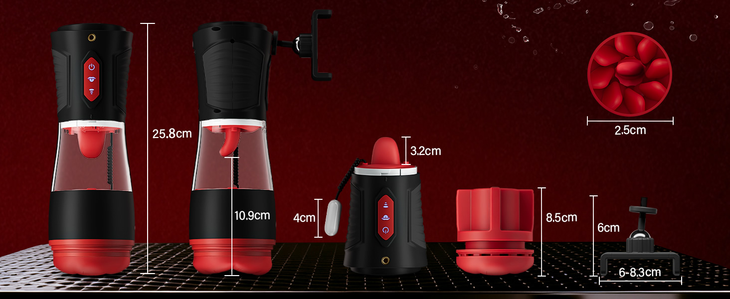 Електричний мастурбатор для чоловіків з 9 режимами лизання, 9 режимами всмоктування та 9 вібраціями. Іграшка для дорослих, підходить для пар та індивідуального використання