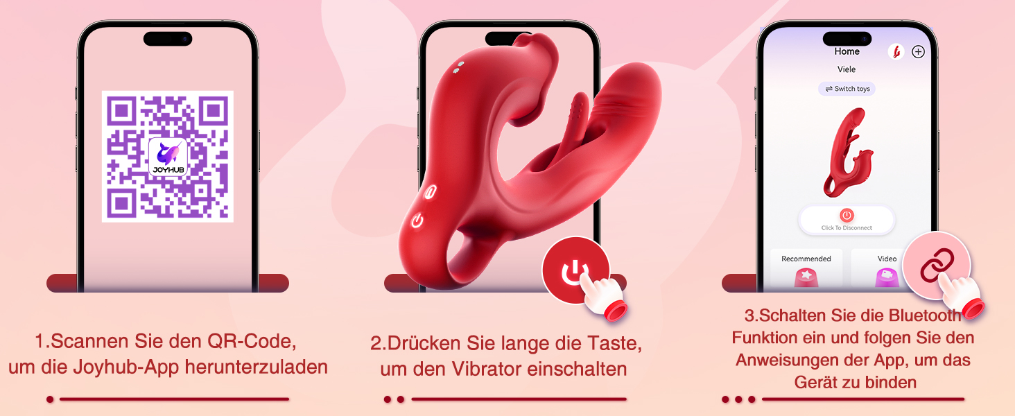 Вібратор для жінок G-spot з 7 режимами. Набір вібраторів для дорослих з новим дизайном, стимулятор клітора. Червоний колір.