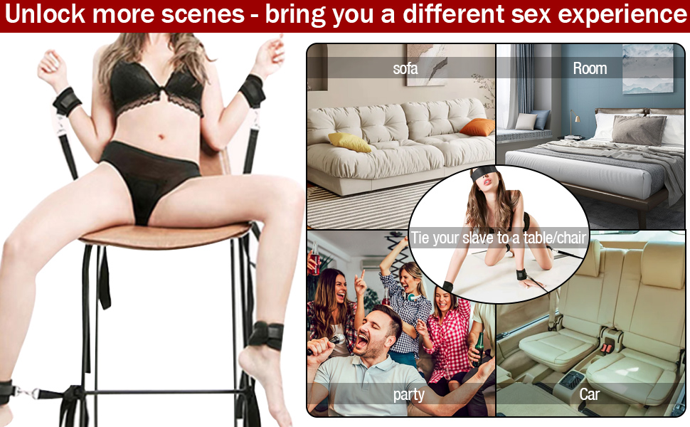 Набір для БДСМ-фетшингів: кайдани, наручники, мотузки, петиш та маска для початківців