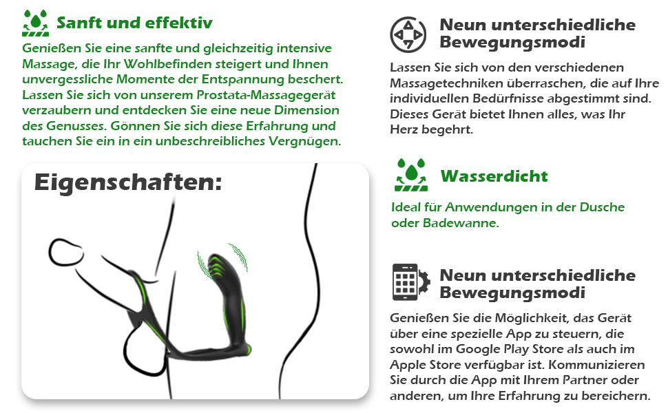 Анальні вібратори для чоловіків: стимуляція простати, кільце для пеніса, 9 вібрацій, керування через додаток. Інтимні іграшки для чоловіків