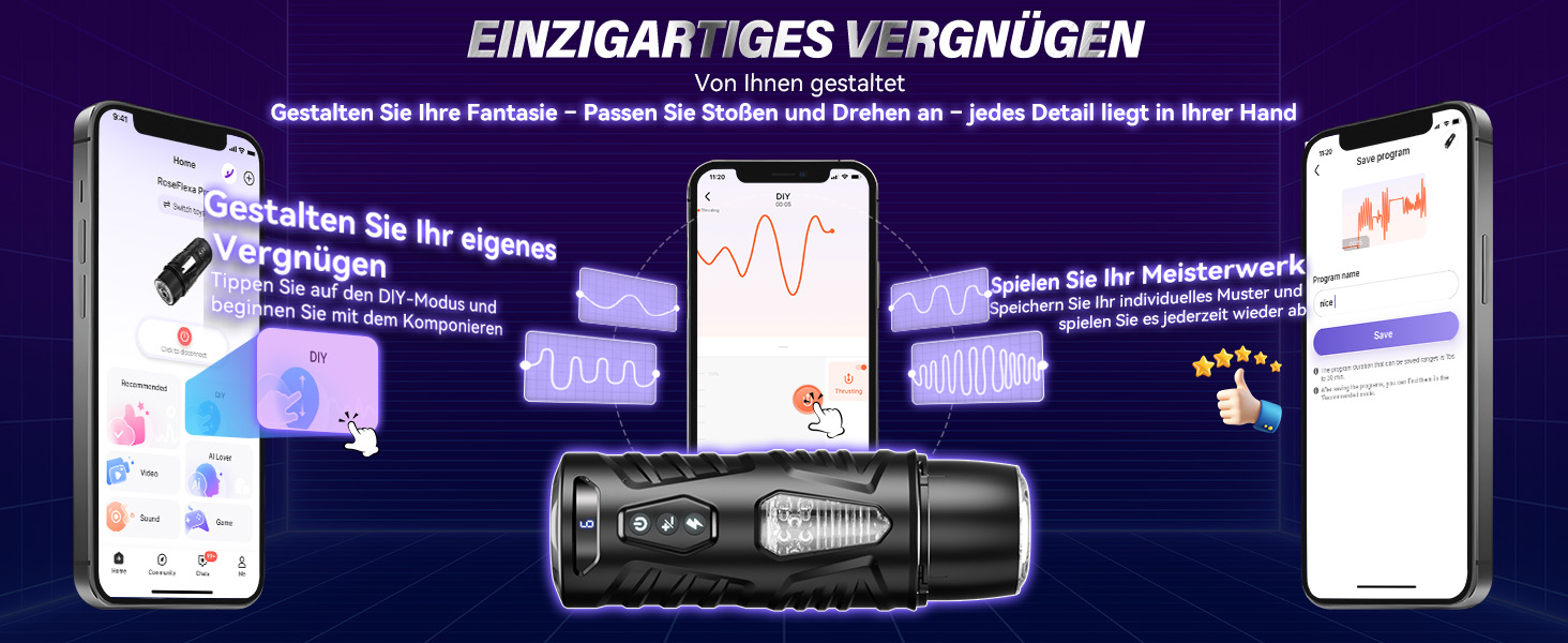 Мастурбатор Honeyexp Sexmaschine з 7 режимами, телескопічною функцією та керуванням через додаток для чоловіків