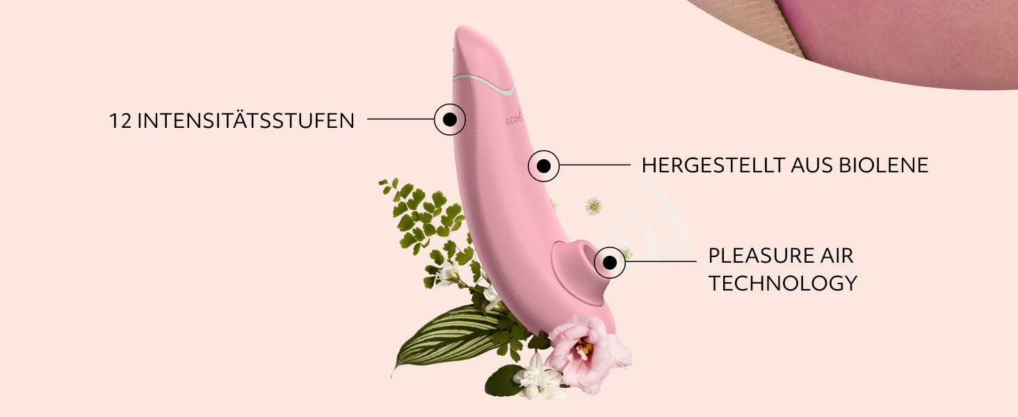 Womanizer Premium - вібратор для жінок, стимулятор клітора, чорний (Eco Rosa)