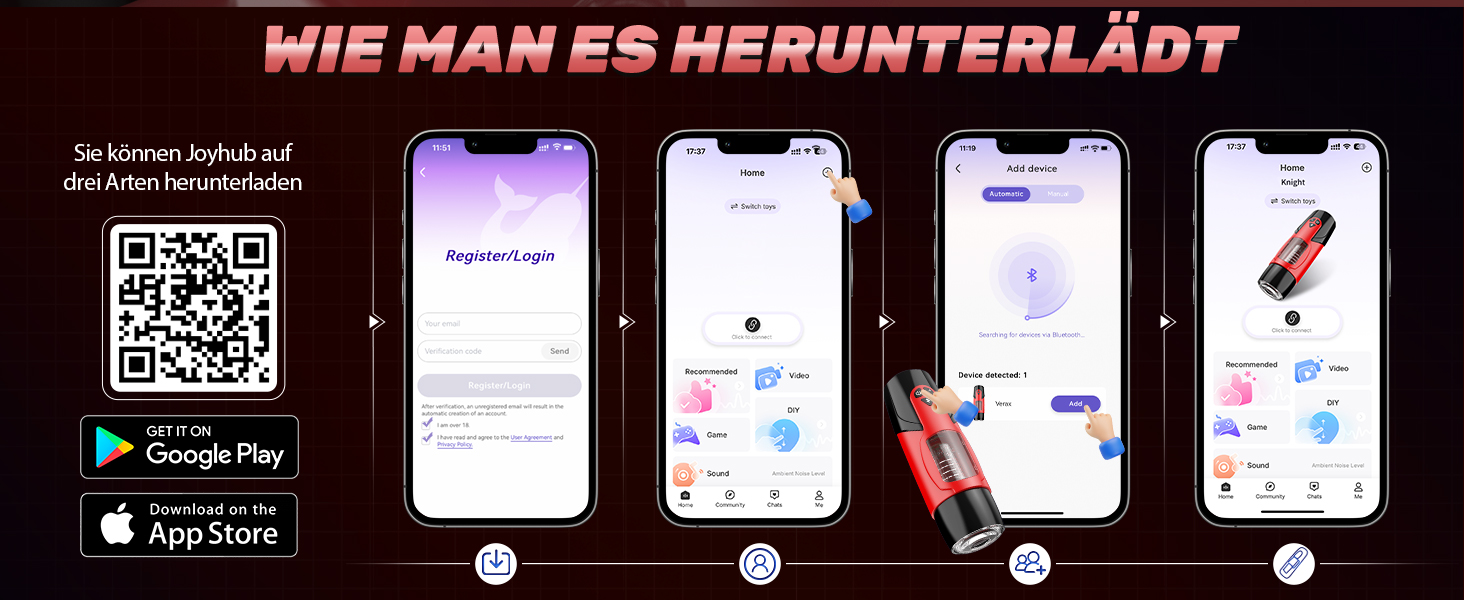 Мастурбатор для чоловіків Honeyexp з 7 режимами, телескопічною функцією та керуванням через додаток