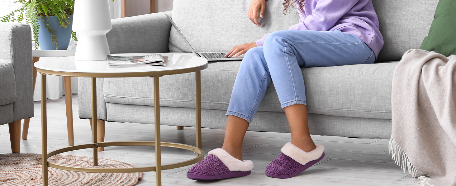 Жіночі зимові капці Evshine з плюшу та ефектом пам'яті (Memory Foam), рожеві, розмір 38/39 EU