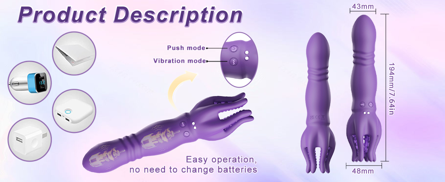 Вібраційний анальний дildo 2-в-1 з 9 режимів вібрації та стимулятором для чоловічих та жіночих статевих органів