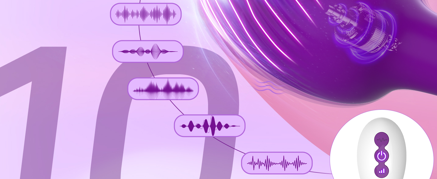 Анальні вібратори для жінок та чоловіків з пультом дистанційного керування, 10 режимів, для пар, фіолетовий