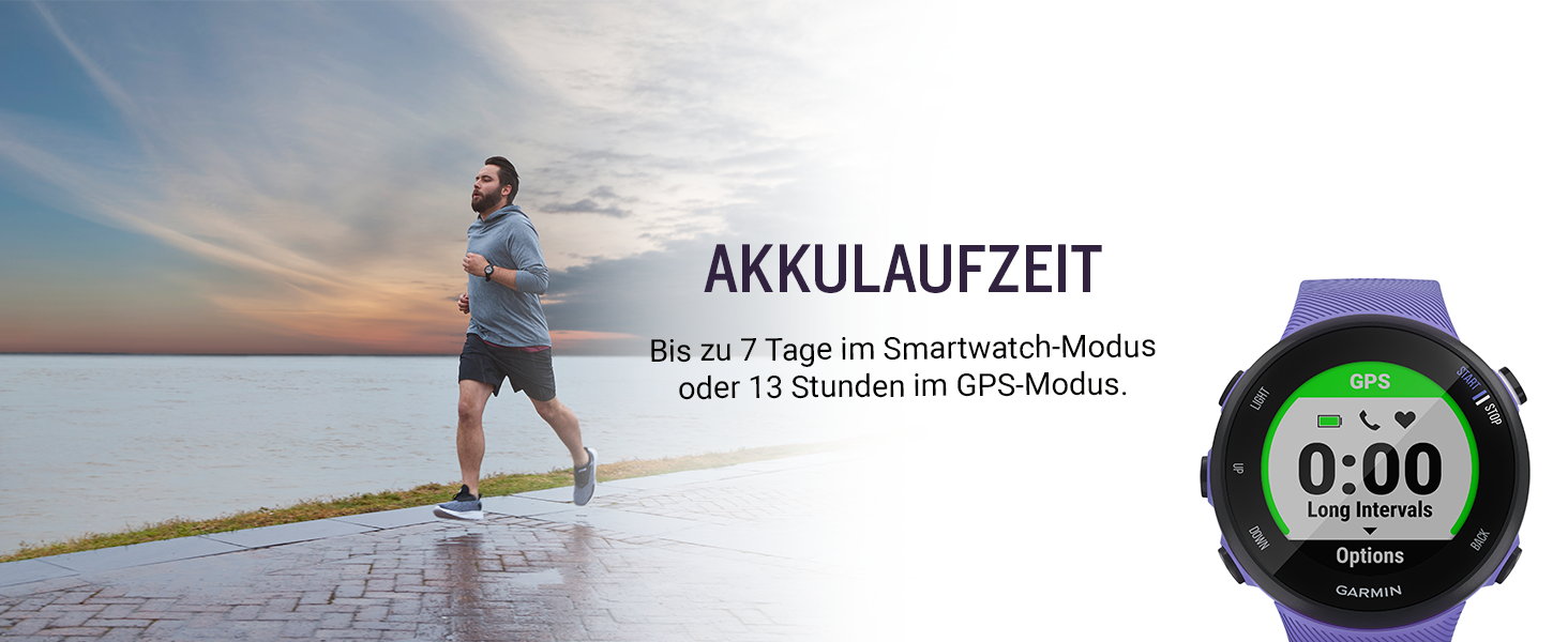 Спортивний GPS-годинник Garmin Forerunner 45 для бігу, фітнес-трекер з пульсометром та планами тренувань, червоний (розмір M)