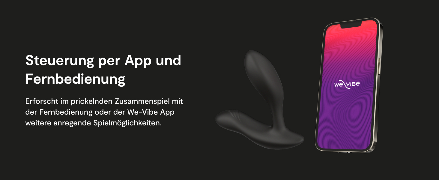 We-Vibe Vector + Virbierender Anal Plug: Масажер простати та периануму для чоловіків, дистанційне керування, додаток, гнучкий силіконовий секс-іграшка (чорний)