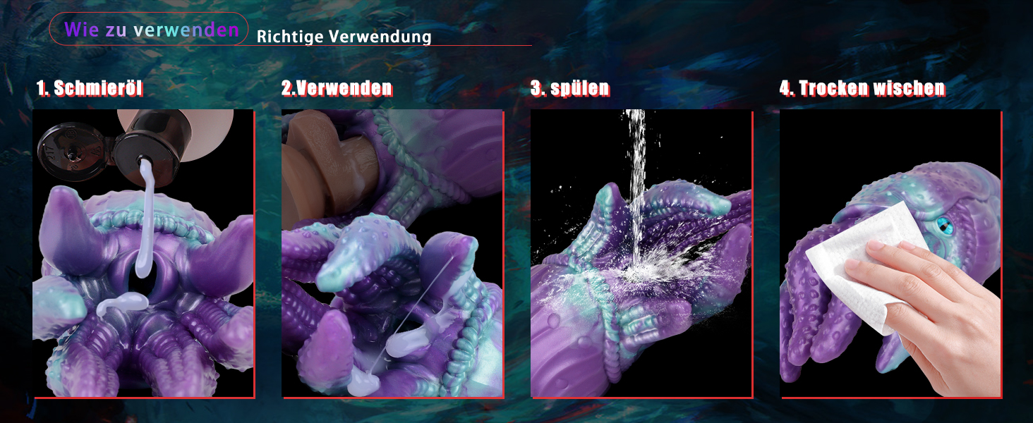 Масажер для чоловіків Silikon Octopus Tentacle 872г – Реалістичний секс-іграшка з силікону, Октопус, Клітор, Анальний