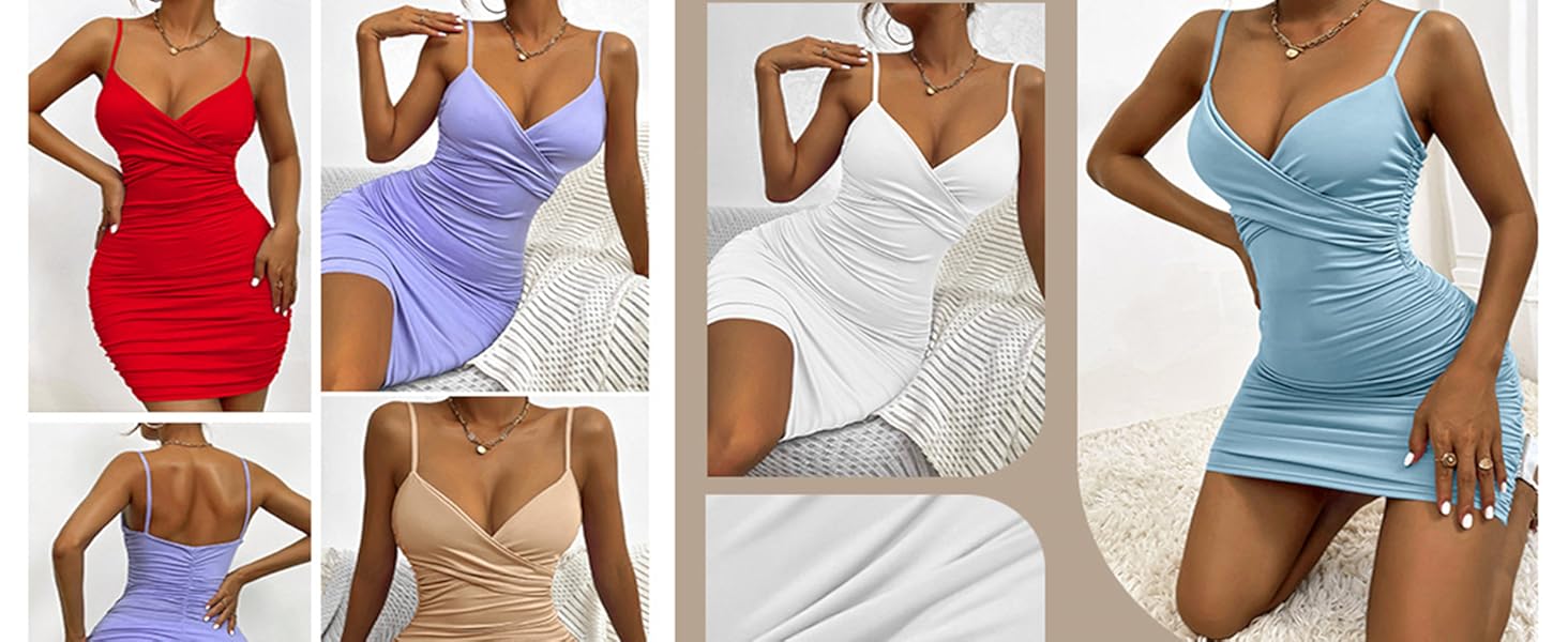 Жіноче міні-плаття на бретелях з V-подібним вирізом та відкритим спиною, червоне, розмір XS-L, для вечірок та свят