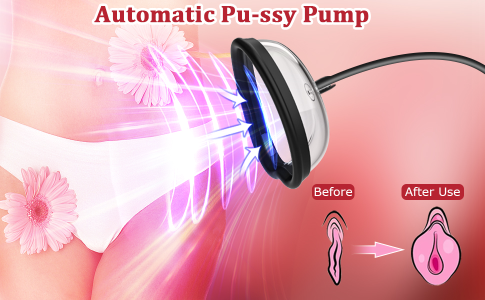 Електрична мульчирувальна помпа для секс-іграшок для жінок - Автоматична кліторальна та вагінальна помпа, соска-висмоктувач з 6 режимами - Інтимна секс-іграшка для стимуляції клітора та вагіни - Для жінок та пар