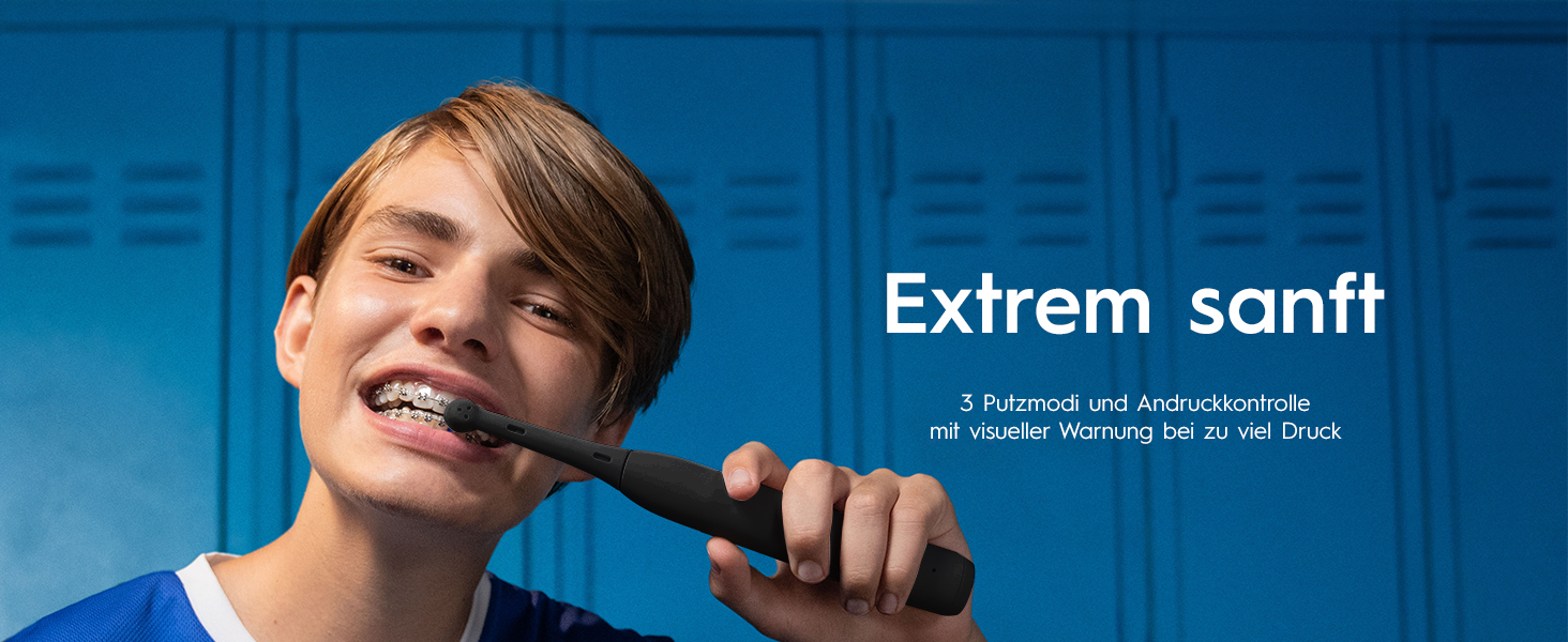 Електрична зубна щітка Oral-B iO Series 2, чорна (Night Black), 3 режими чищення, набір з 2 щіток та дорожнім футляром
