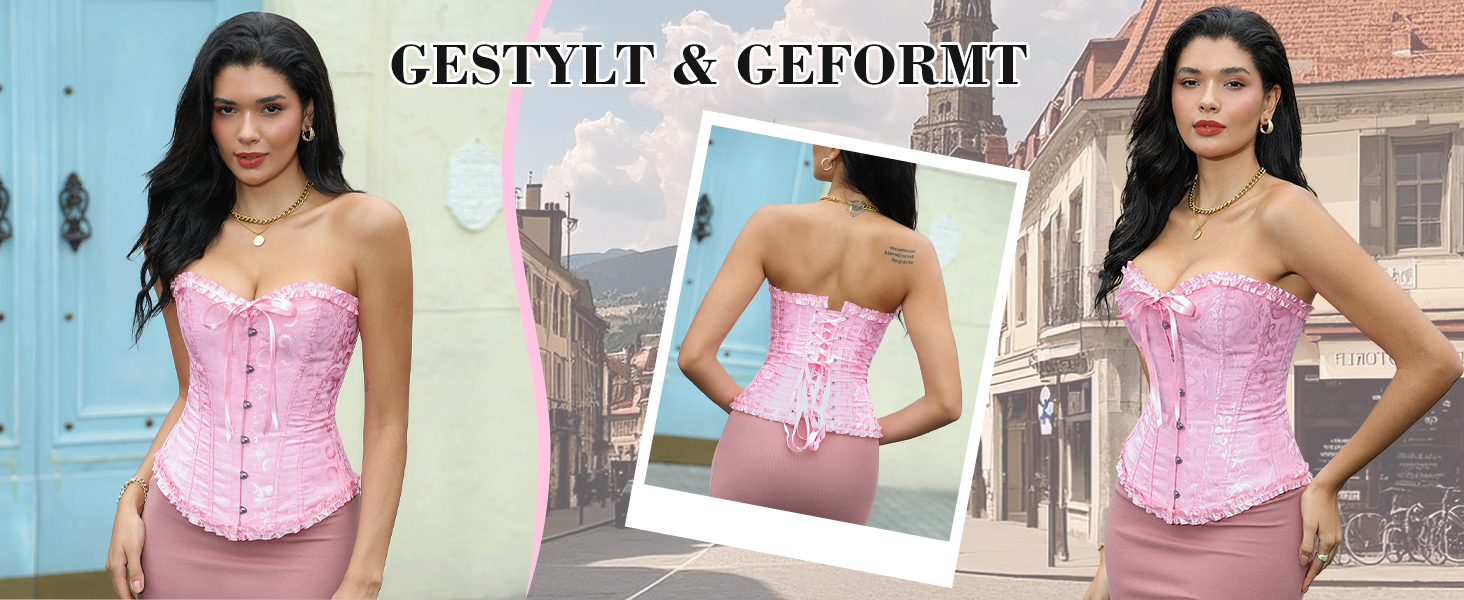 Корсет для жінок - бюстєль-корсет, чорний, розмір M - талія, формування фігури, повний бюст