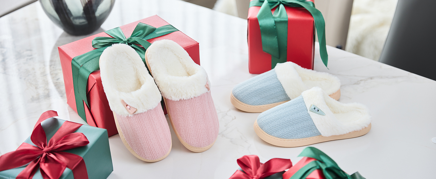 Жіночі зимові капці NineCiFun з плюшу та пінополіуретану (Memory Foam), протиковзаючі, сірі, розмір 38/39 EU