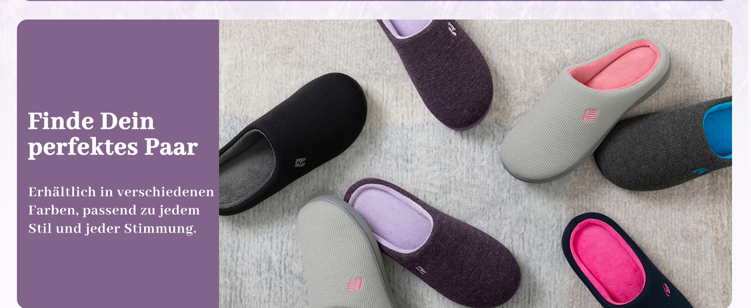 Жіночі домашні капці RockDove з ефектом пам'яті (Memory Foam), двоколірні, темно-синій та фуксія, розмір 38/39 EU