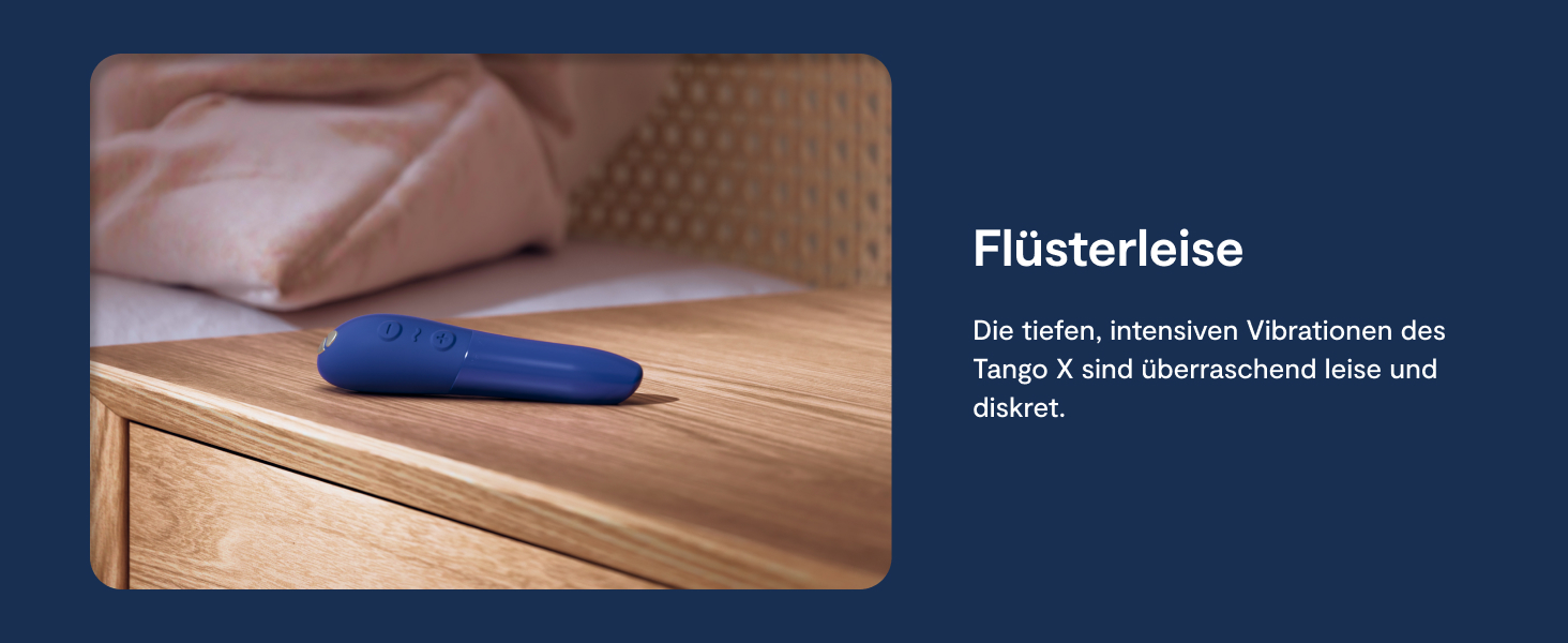We-Vibe Tango X Bullet Вібратор для жінок: 8 режимів, 10 вібрацій, водонепроникний, синій (Midnight Blue) для подорожей