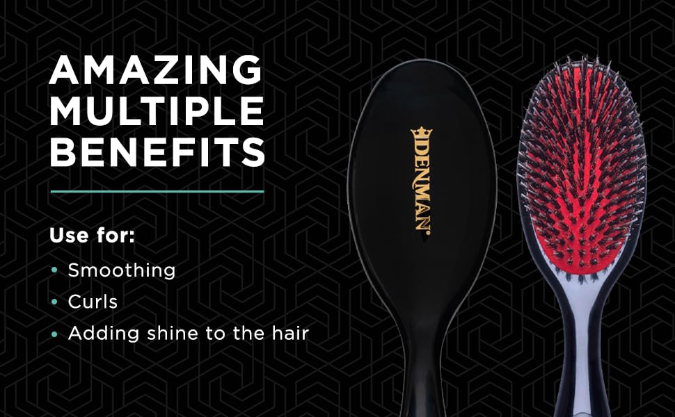 Щітка для волосся Denman D81 Paddle Brush, розчісувальна велика, чорна