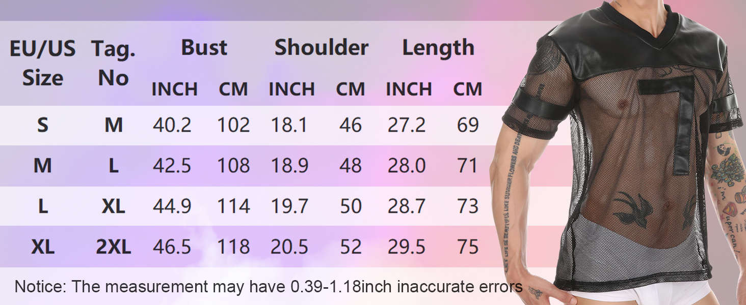 Чоловіча футболка AIEOE з сітчастою вставкою з PU шкіри, спортивна, коротка, сітка, сексуальний топ, кроп-топ