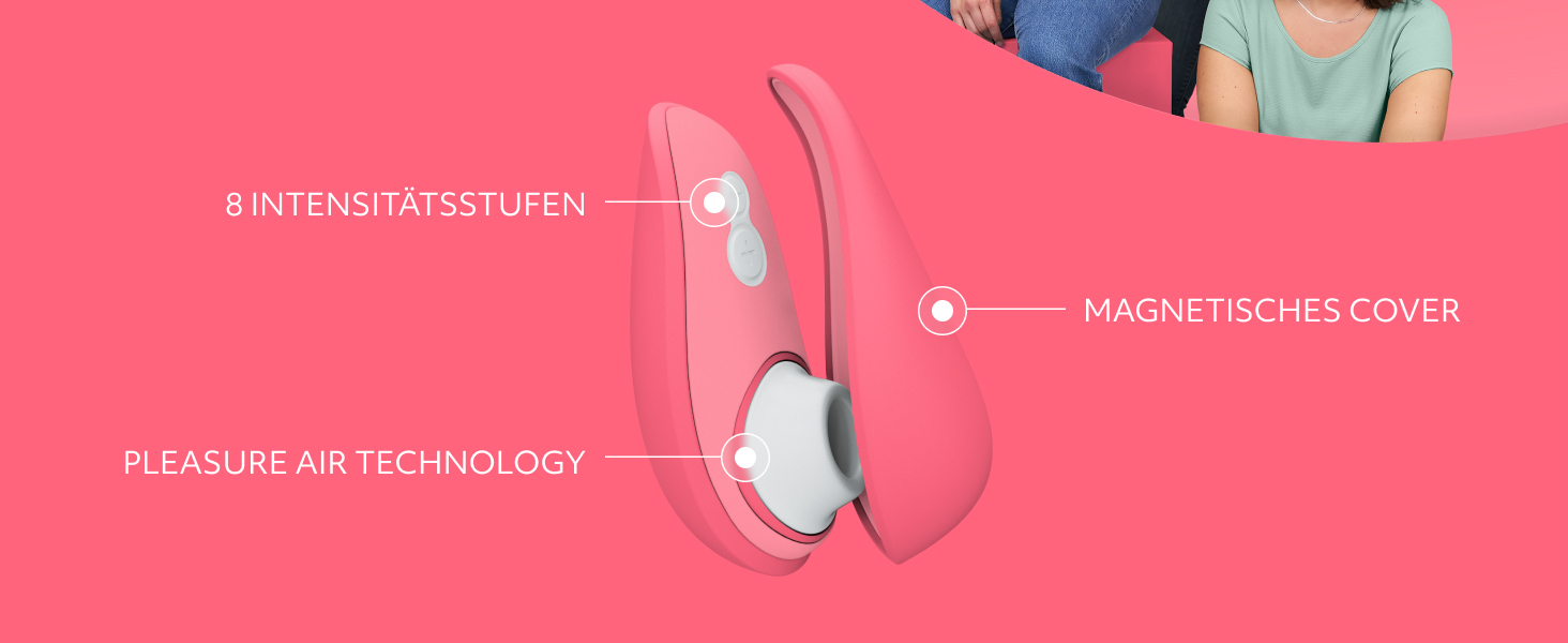 Womanizer Pleasure Air Toy – Стимулятор клітора з 8 рівнями інтенсивності, водонепроникний вібратор для жінок та пар, Sage Green (Pink, Liberty 2)