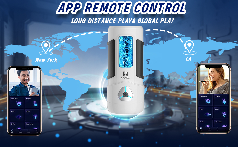 Електричний вібратор для чоловіків YcsLust з керуванням через додаток, 10 режимів вібрації та інтерактивні розваги