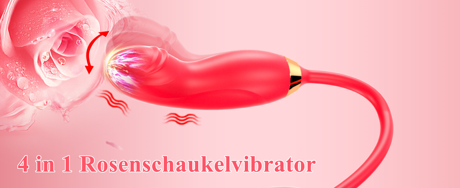 Вібратор для жінок Swing G-Spot з 10 режимами лизання та кусання, рожевий вібратор-дилда для стимуляції клітора, дорослий секс-іграшка для жінок та пар RF37-RD