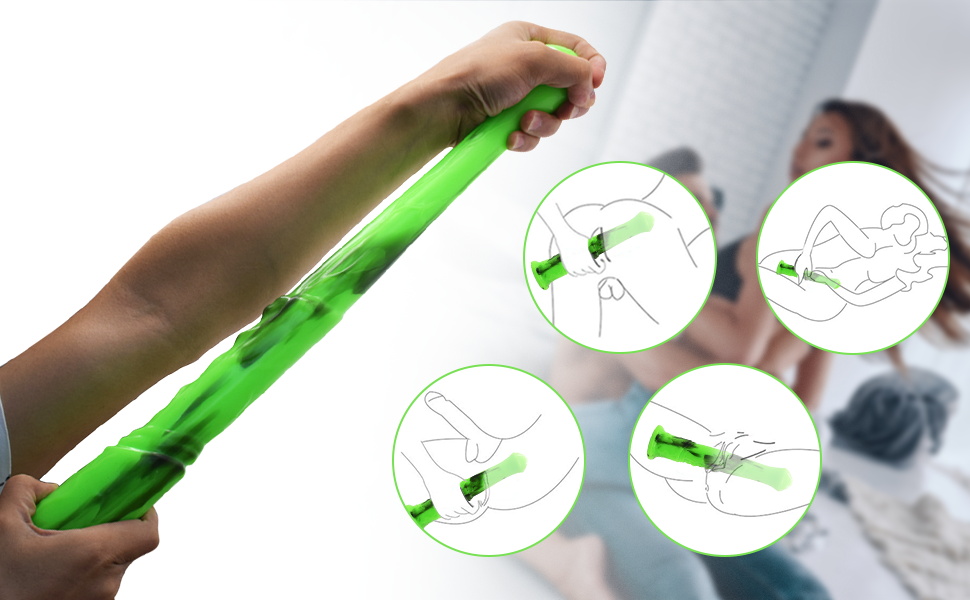 Аналдильт для чоловіків та жінок Roluck 27 см, стимулятор G-точки, масажер простати (зелений + чорний)