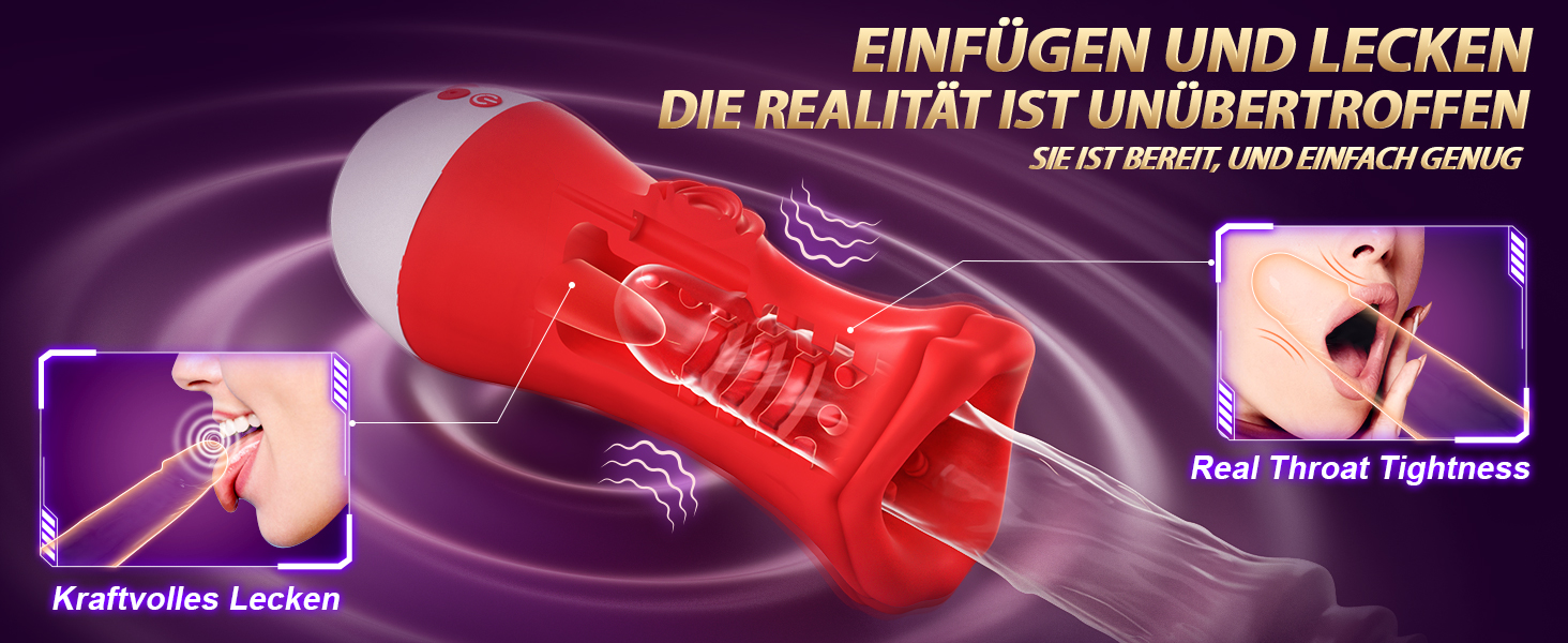 Електричний мастурбатор для чоловіків Pangpangmi з 9 режимами вібрації та функцією лізірування – іграшки для дорослих