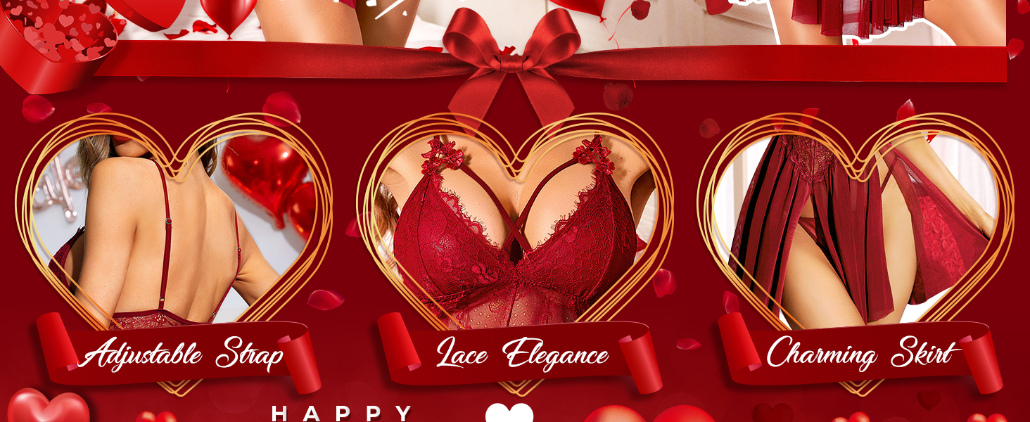 Жіноча мереживна піжама-сорочка RSLOVE, чорна, розмір M