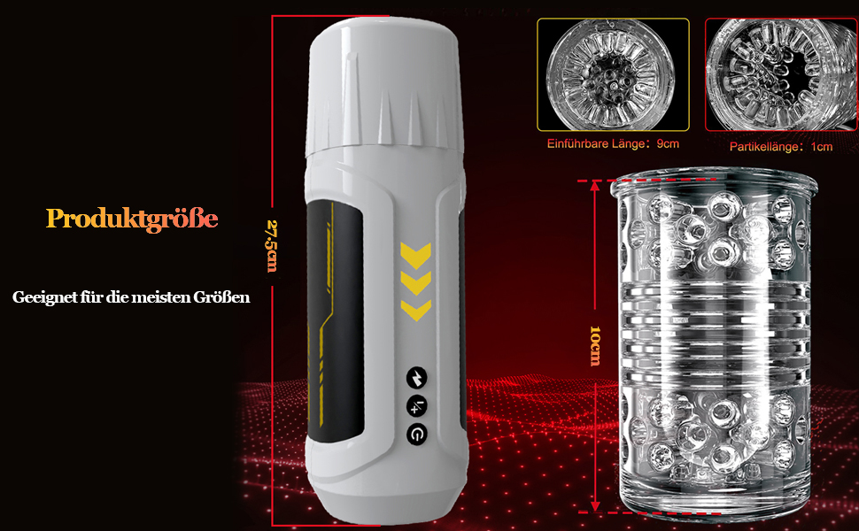 Електричний мастурбатор для чоловіків Sumeber – бездротовий кубок з 7 режимами, телескопічною та ротаційною функцією масажу, текстурована оболонка