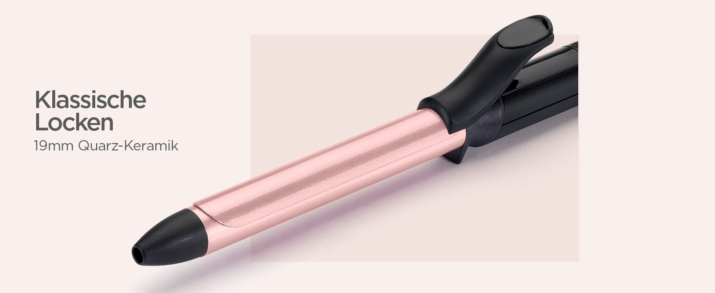 Щипці для завивки волосся BaByliss 19 мм, Warm Black Pink Gold, мережевий шнур 2.5 м