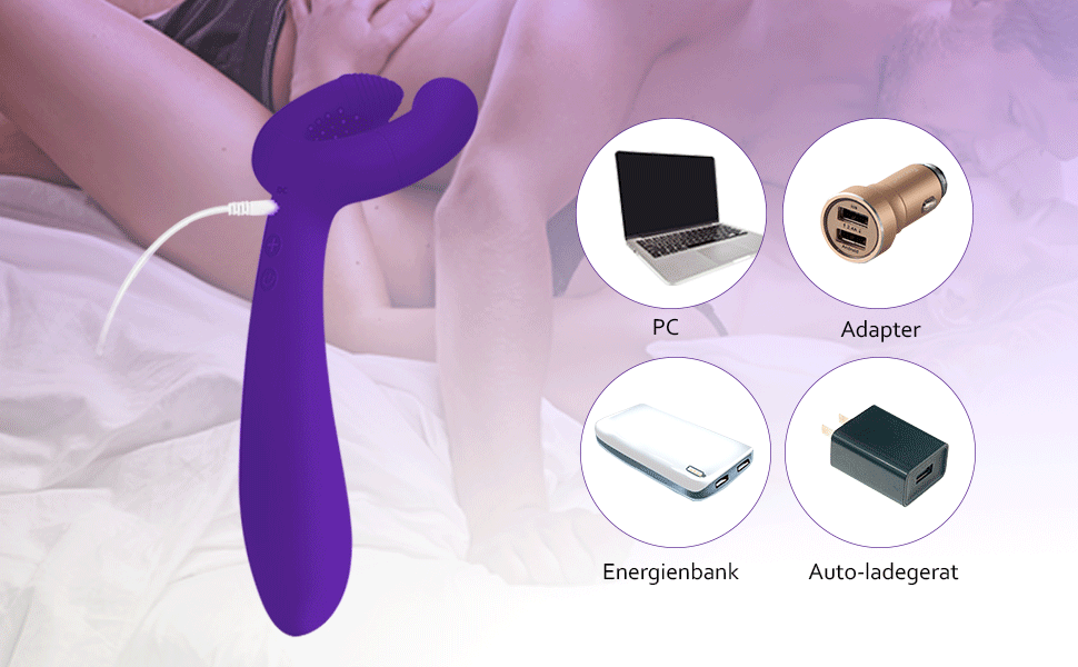 Силіконовий вібратор Enlove 7-в-1 для пар: кліторальний, G-точковий, анальний, масажер простати. Іграшки для дорослих для жінок та чоловіків