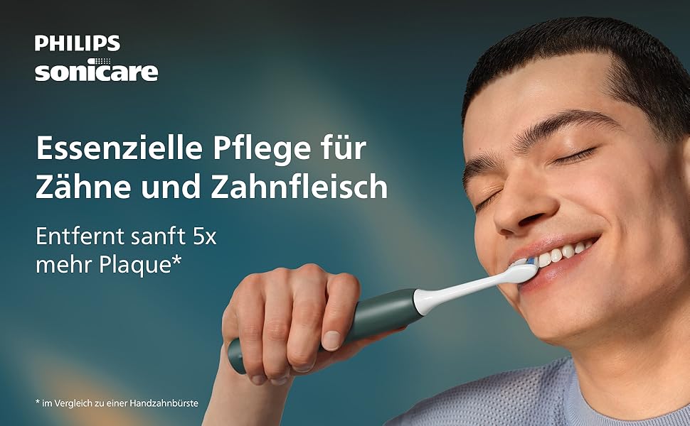Електрична зубна щітка Philips Sonicare Series 3100 (HX4033/26) з датчиком тиску, 3 режимами інтенсивності, SmarTimer та дорожнім футляром, темно-зелена