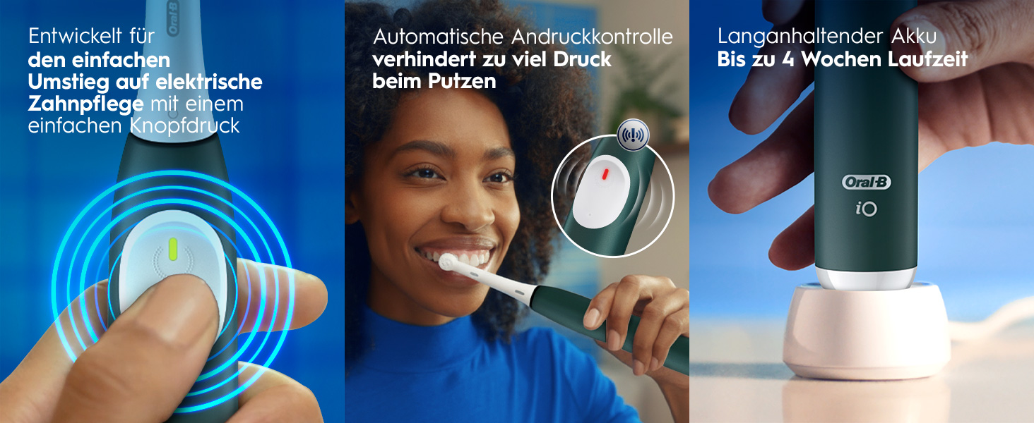 Електрична зубна щітка Oral-B iO Series 2, рожева, 3 режими чищення, з дорожнім футляром та 1 додатковою насадкою