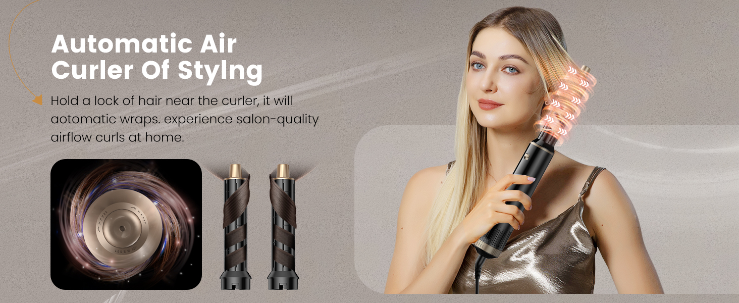 Мультистайлер для волосся 5 в 1 Haarstyler 1000W: фен-щітка, гофре, вирівнювач та насадки для завивки, білий