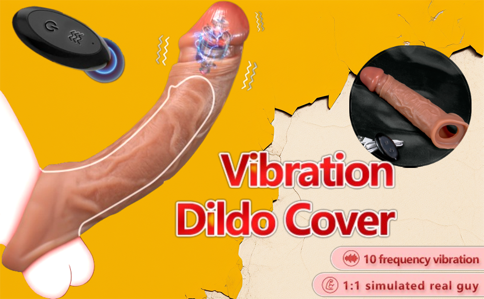 Реалістична вібруюча подовжувач для пеніса з кільцем для яєчок, 10 режимів вібрації, для подовження та затримки еякуляції, секс-іграшка для чоловіків