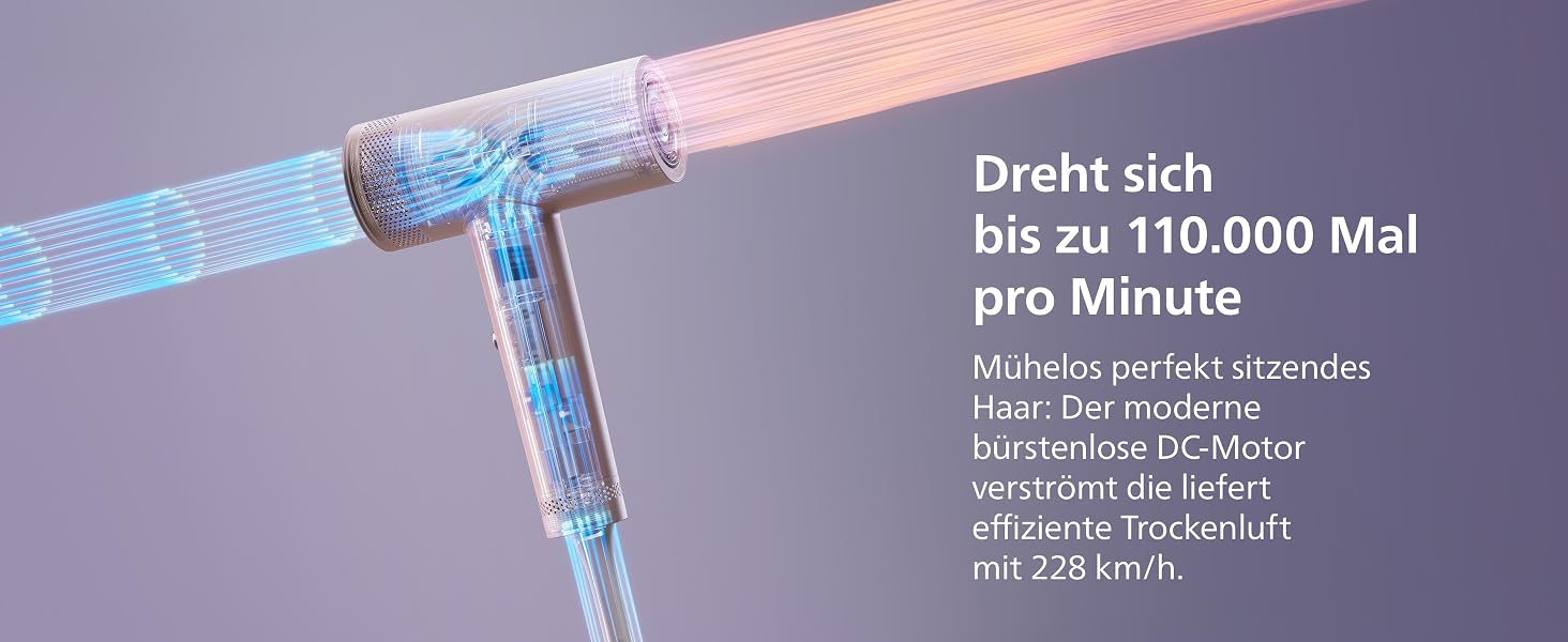 Фен для волосся Philips Series 8000 BHD837/10 з безщітковим DC-двигуном, ThermoShield Advanced, 1400 Вт, Рожеве шампанське (з дифузором та стилізуючою насадкою)
