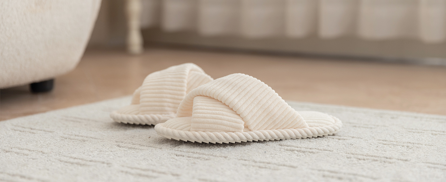 Жіночі домашні капці GOEWY з ефектом пам'яті (Memory Foam), текстильні тапочки з відкритим носком та бантом, протиковзальна підошва, рожеві, розмір 36/37 EU