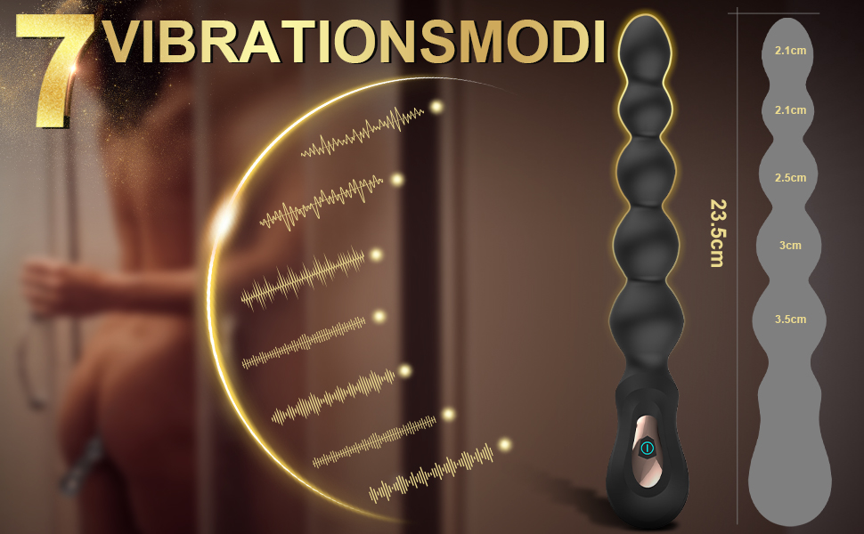 Вібратор для простати Greenpinecone Super Analvibrator з 7 режимами вібрації, силікон, 23.5 см. Для чоловіків та жінок