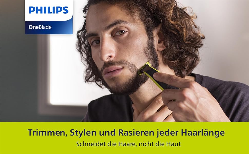 Електричний тример та бритва PHILIPS OneBlade 360 Face & Body QP2834/31 для обличчя та тіла, з 3 лезами 360, 4 насадками-гребінцями та 2 насадками для тіла, волого-сухе гоління